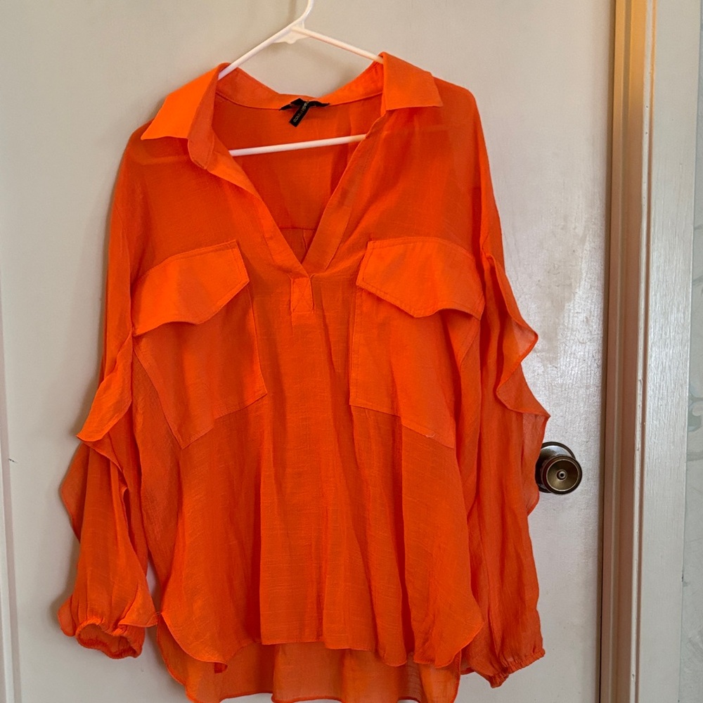 Vibrant Orange Women's Blouse